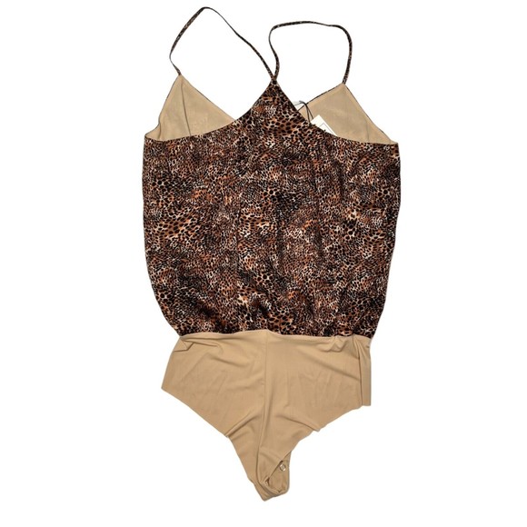 NWT L’AGENCE Women's XS Mariela Racer Bodysuit Animal Print - Picture 14 of 14